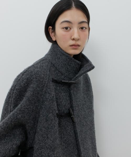 HIGH-NECK TOGGLE COAT / CHARCOAL