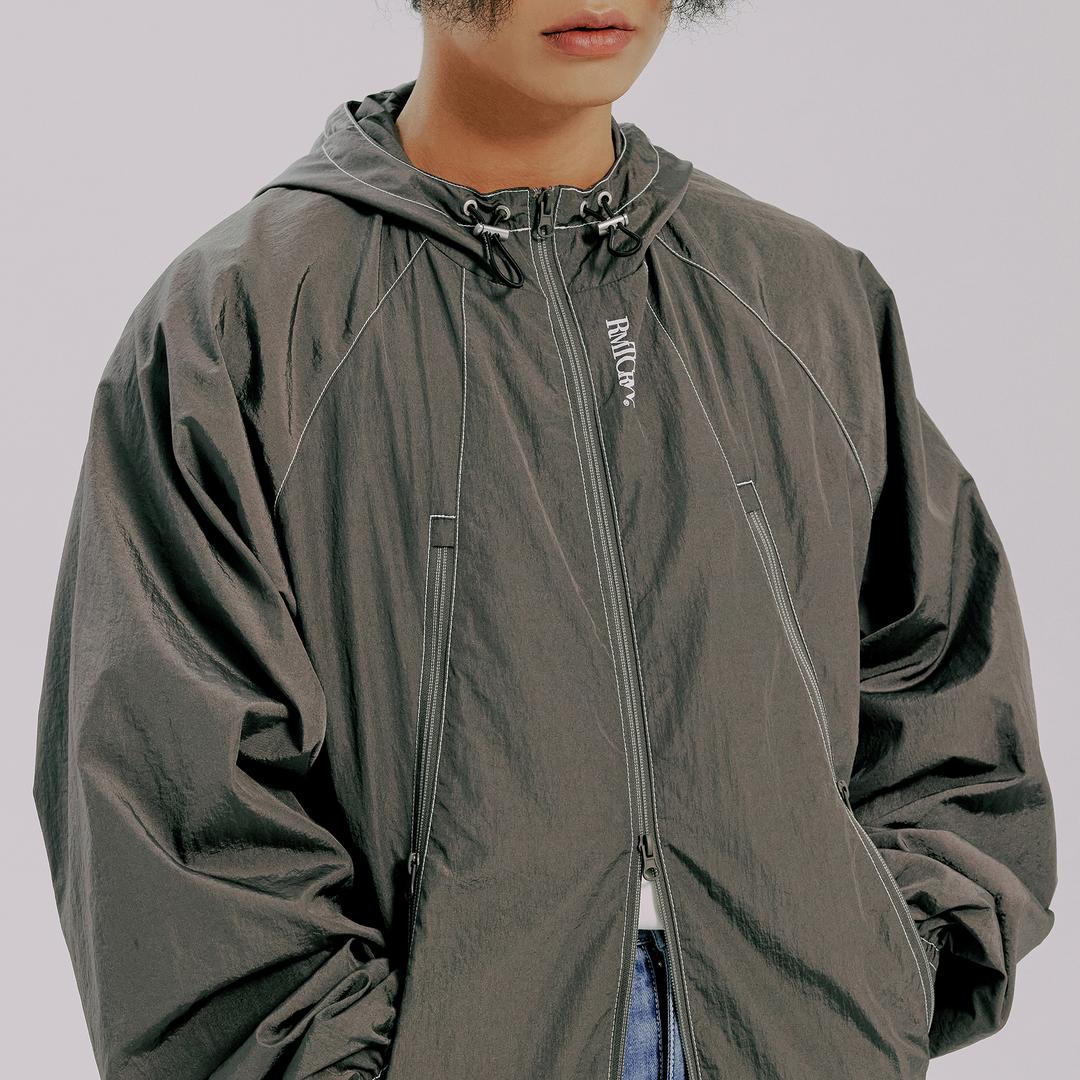 (08/28 예약배송)UTILITY HOOD WINDBREAKER_CHARCOAL