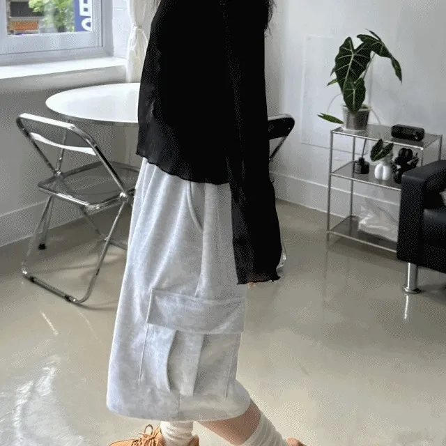 남여공용 카고 밴딩 버뮤다팬츠