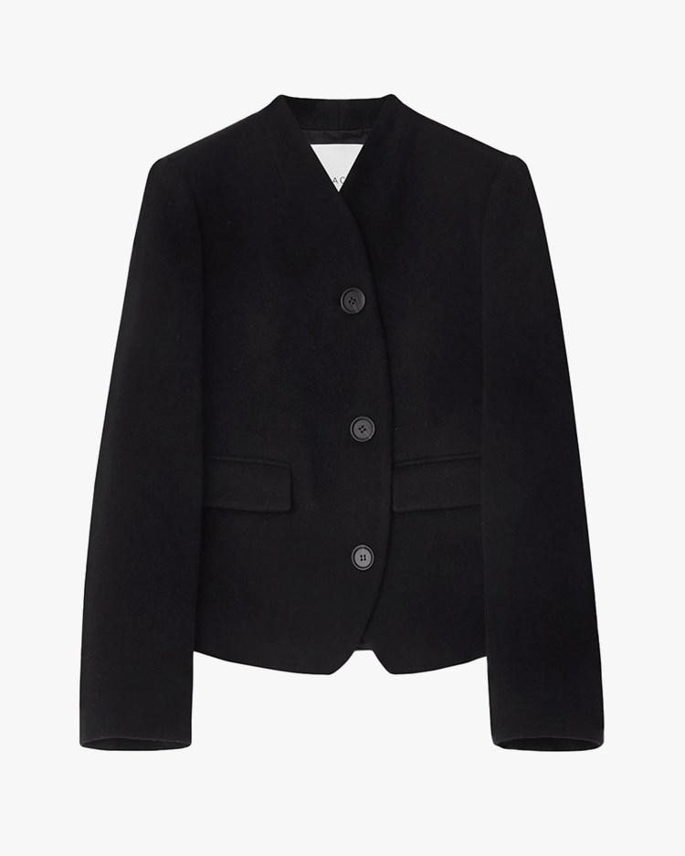 Short Curved Jacket Black