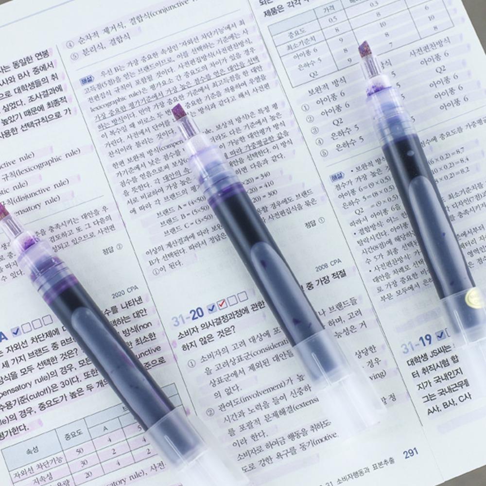 아띠에 16번 17번 18번 대용량 10ml 생잉크 파스텔 형광펜 더연한 라벤더, 바이올렛, 퍼플 생잉크형광펜 가성비 좋은 공시생 고시생 형광펜 40%할인