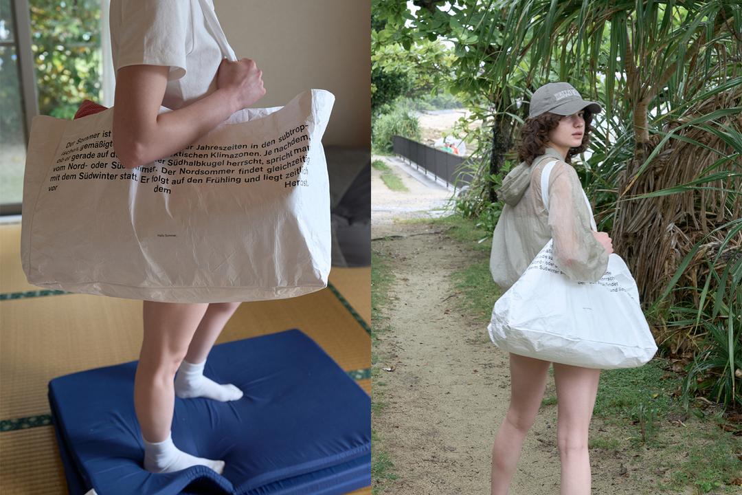 Summer big tote bag (wide ver.)