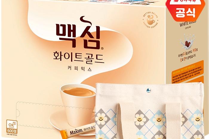 [위글위글기획]맥심 화이트골드 커피믹스 400T+토트백증정