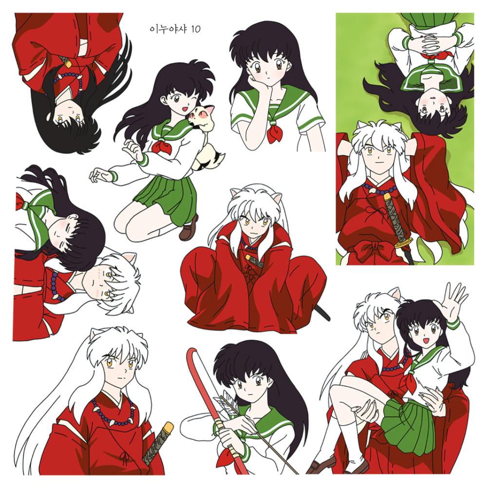 이누야샤10탄 투명인스 10장 스티커