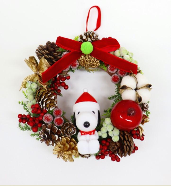 스누피 크리스마스 벽걸이 장식