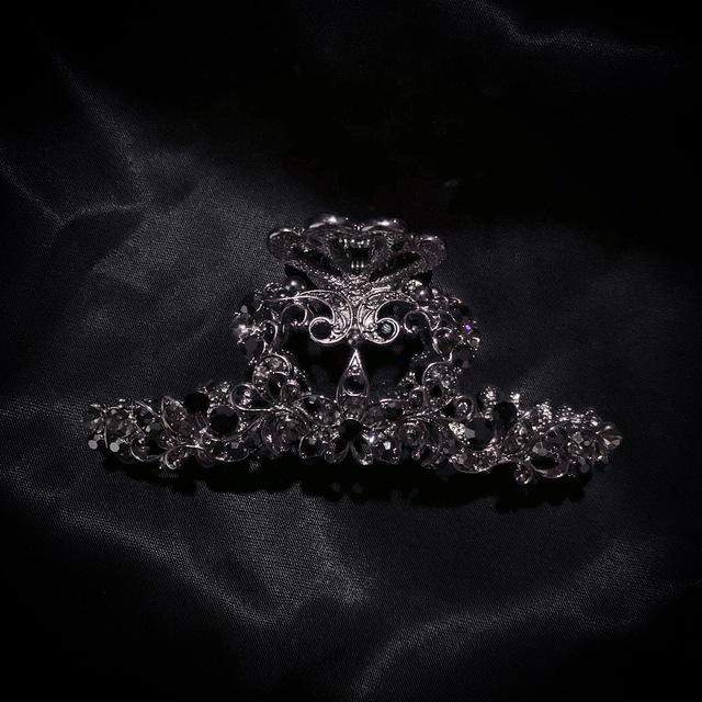 [당일발송] Heart crown hair clip - black