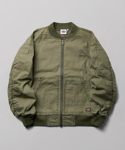 가먼트 다이드 봄버 재킷 Olive