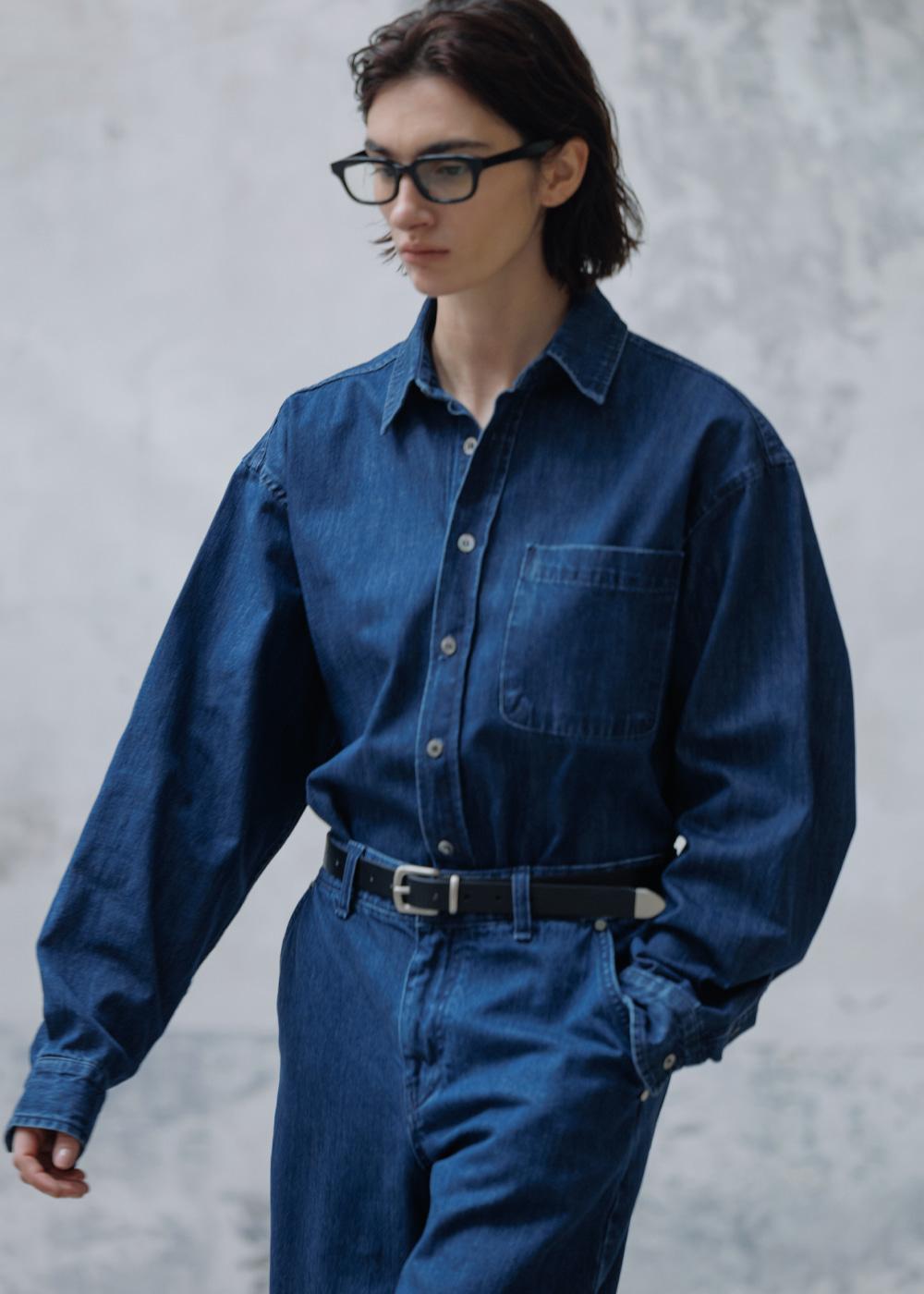 [2차 4/8 예약발송] Tom denim shirt (deep blue)