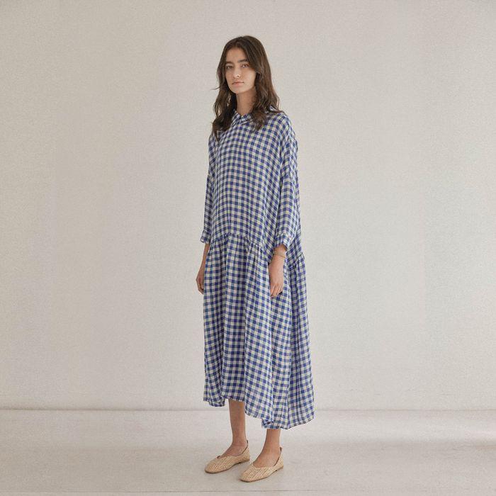 Gingham Seersucker Linen Dresses