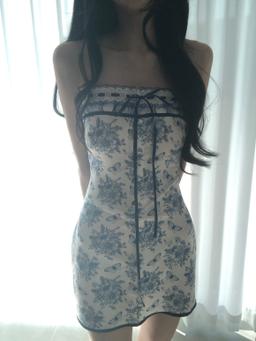 blue summer in France dress