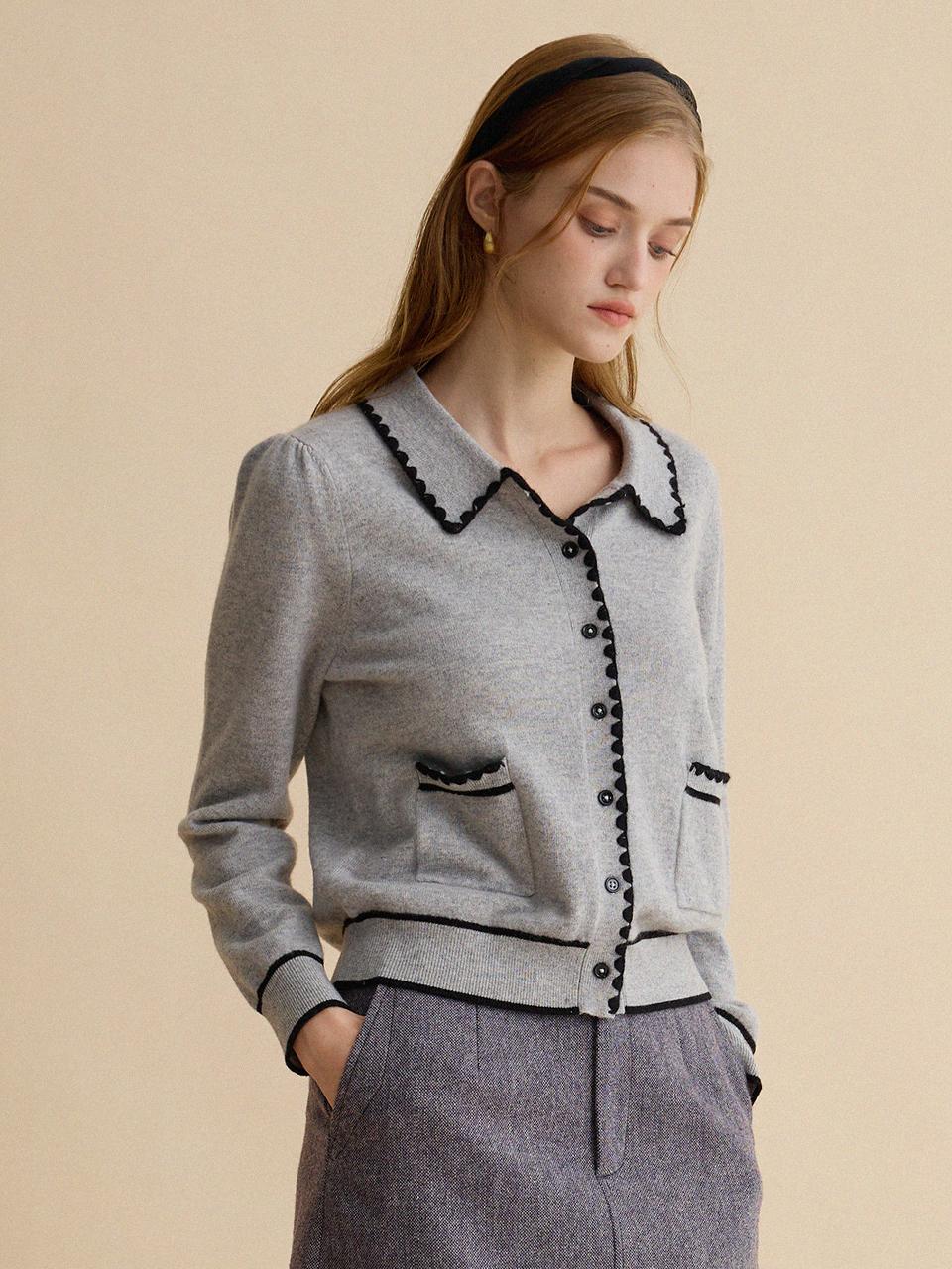 [레드벨벳 슬기 착용] EUDORA wool cardigan_gray
