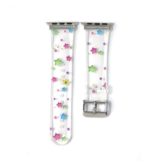수심 Clear Star Strap 투명 스타 애플워치 별 키치 y2k 스트랩 줄
