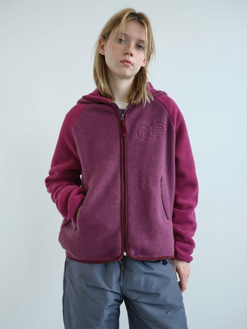 플리스 집업 후디 (Purple)