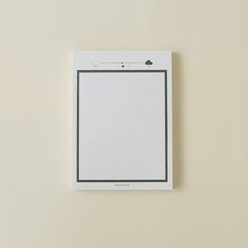 하얀샵 그레이클라우드 메모지