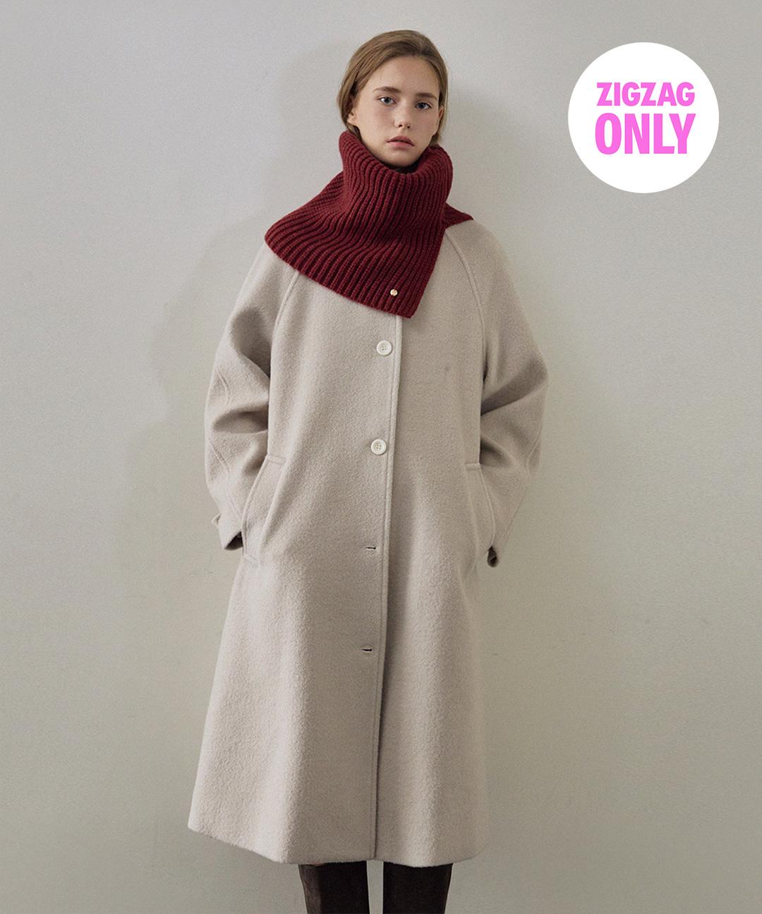 하네 [지그재그 단독] 파운드 울 발마칸 코트_Oatmeal