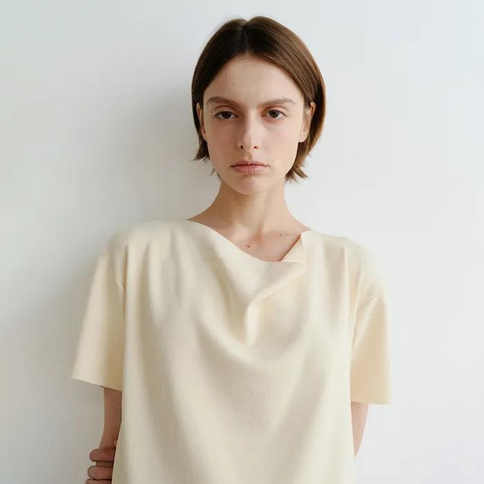 COWL NECK KNIT TOP (IVORY)