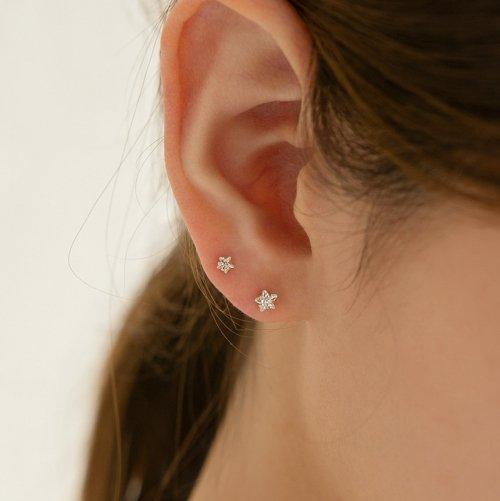 14k 별 큐빅 귀걸이 (14k골드) #ES04