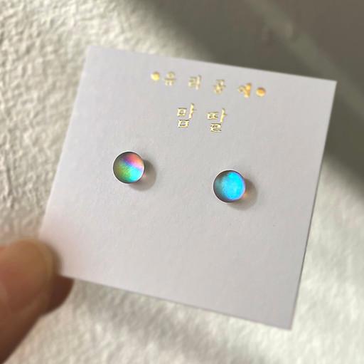 유리공예✨무광 언발란스 별유리귀걸이 피어싱