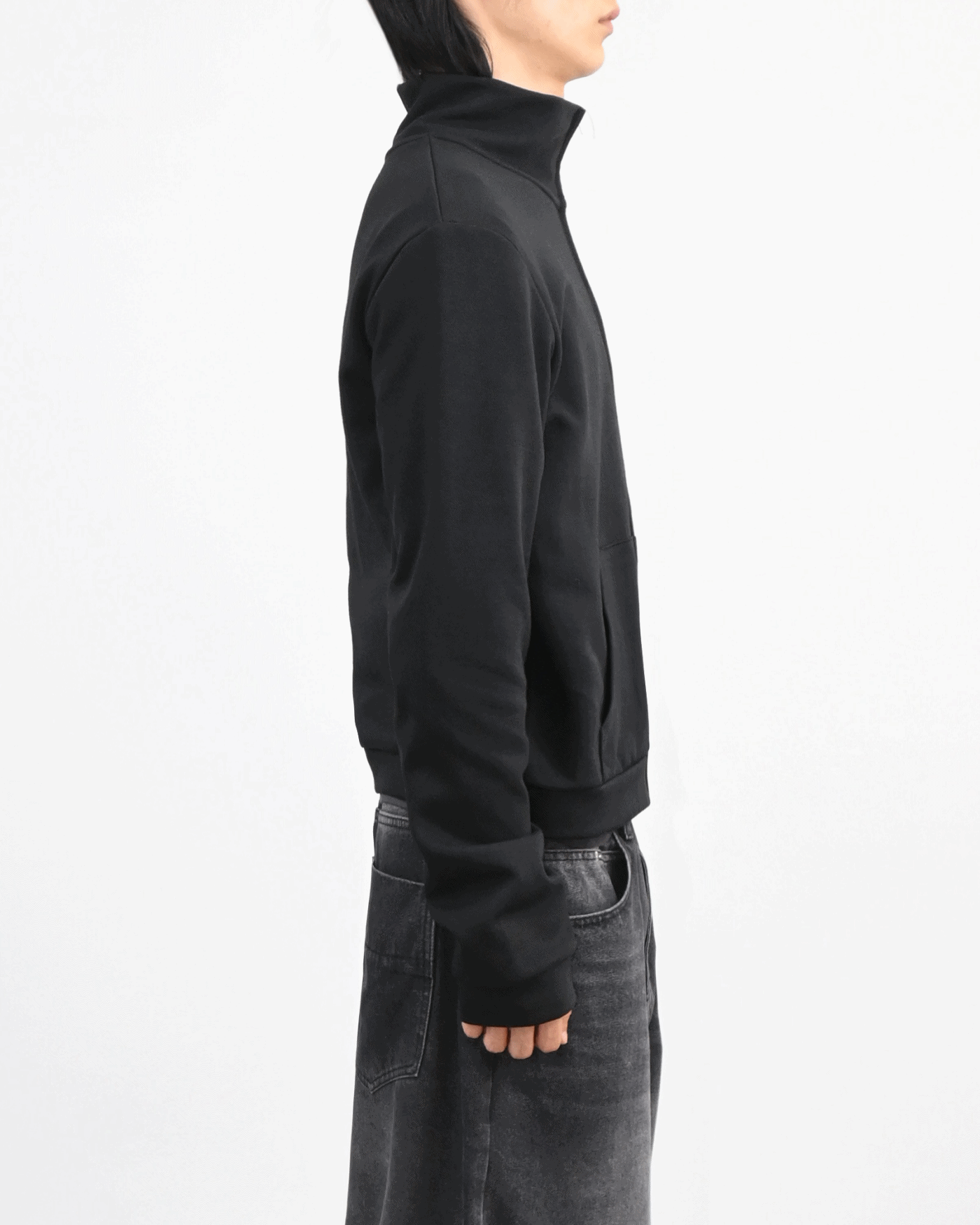 crop sweat zip-up