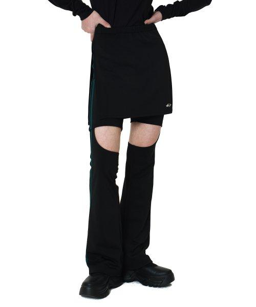 더 아이덴티티 프로젝트(THE IDENTITY PROJECT)  Women cut out layered pants [black] - 사이즈 & 후기 | 무신사