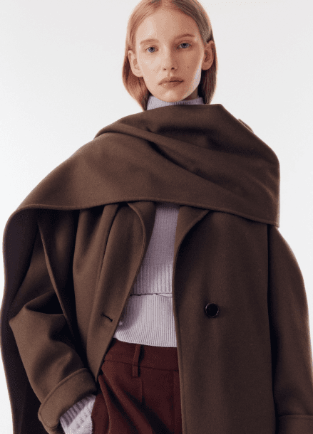 CASHMERE BLEND MUFFLER COAT