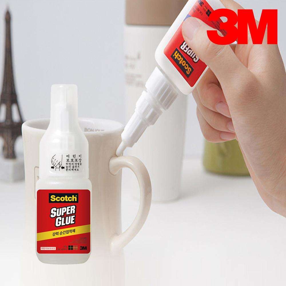 3M AD100 순간 접착제 20g 초강력 본드 고무 나무 플라스틱 금속 가죽 타일 강력