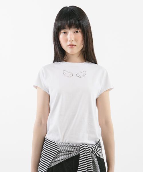 ANGEL STUD BABY T-SHIRT [WHITE]