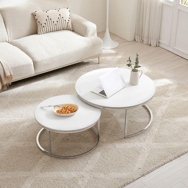 리나 포세린 세라믹 원형 소파테이블