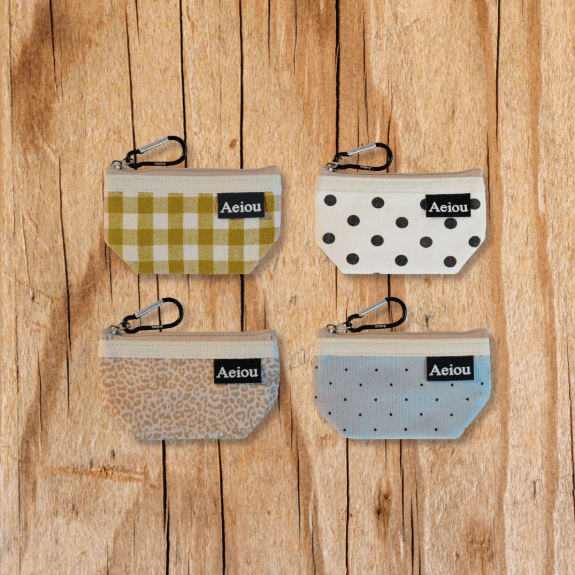 Aeiou Keyring Pouch (S) 4Colors