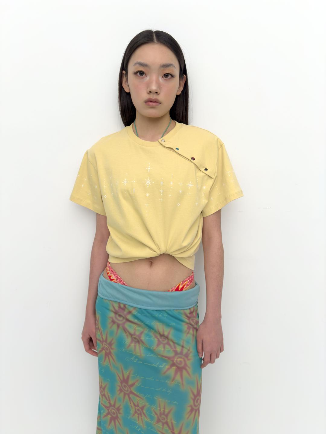 Henna boxy tee Lemon butter