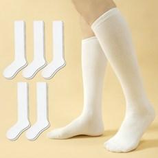 구냥씩 여성용 무지 반장목 니삭스 양말 6켤레