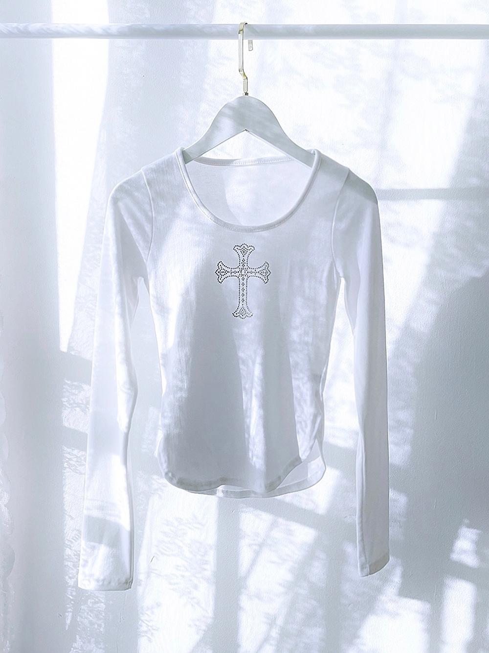 [기모추가!] Sparkling Cubic T-Shirts (White)