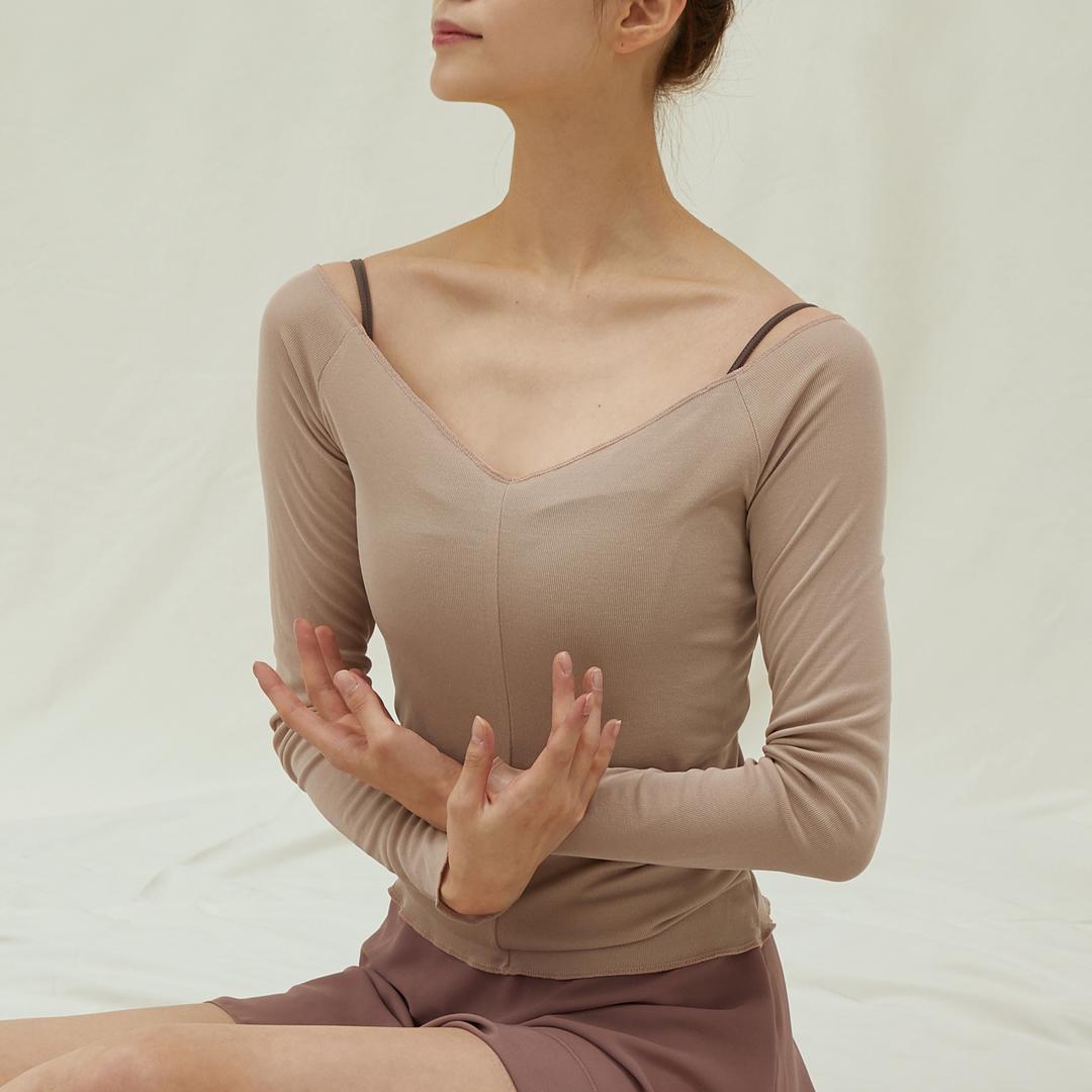 [보우낸져]상의브이넥워머/긴팔워머/발레워머/오프숄더워머/warmer/ballet warmer/v neck warmer
