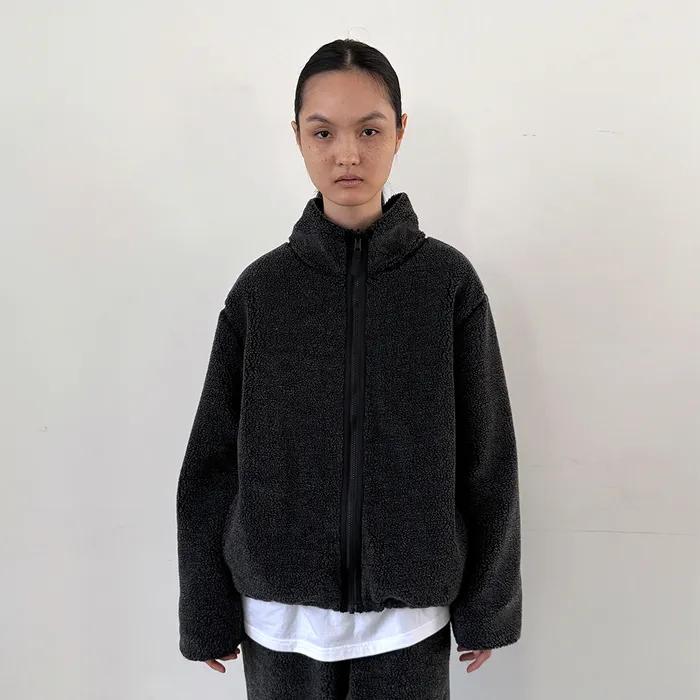 REVERSIBLE FLEECE JACKET IN BLACK