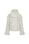 LUNA BELTED SHEARLING JACKET cream