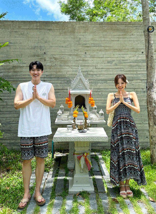 [자체제작] 타이 에스닉 커플룩 (빠른출발) 롱원피스 나시티 반바지 세트 시밀러룩 데이트룩 여행룩 마실룩 휴양지룩 리조트룩