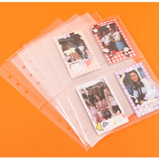 6공 A5 포카 다이어리 속지 10매 3종 [포토카드 바인더 리필 씰 스티커 인생네컷 폴라로이드 보관]