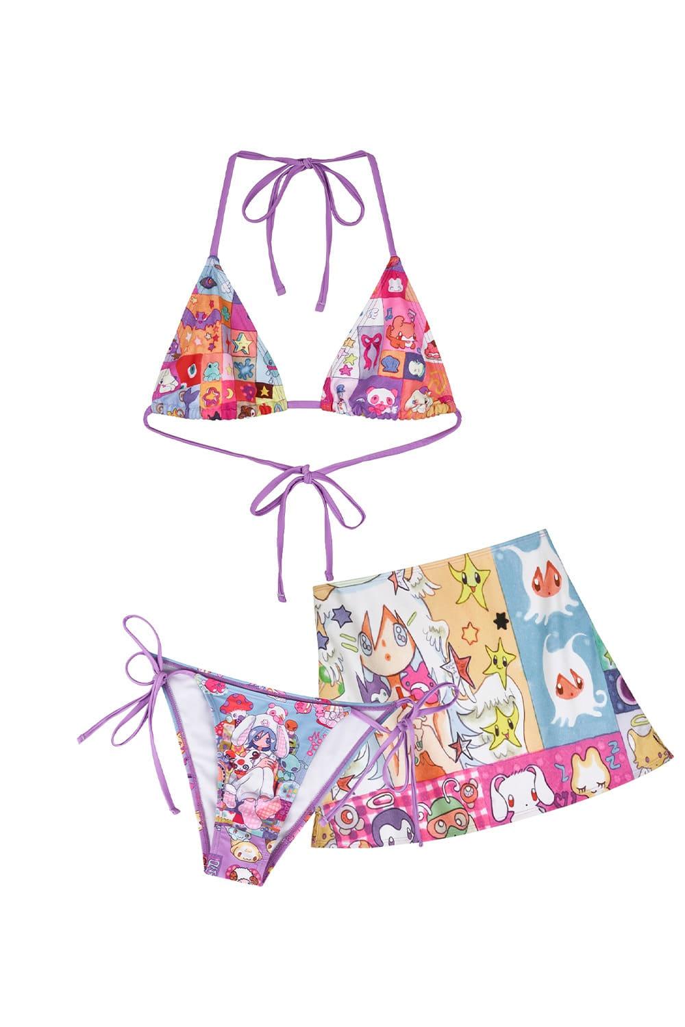 [YOUTHBATH] YB X Oliwa Bikini Set Up - PRINT / ONE SIZE