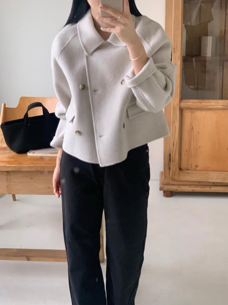 [바로배송] 토브 핸드메이드 더블 숏코트 (오트)