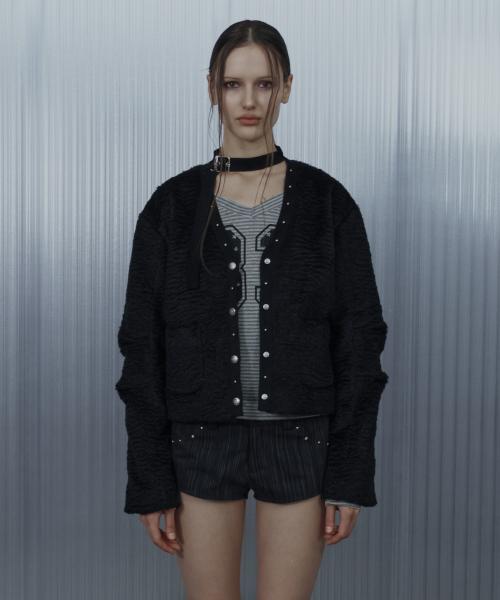 SHORT CHOKER JACKET / BLACK