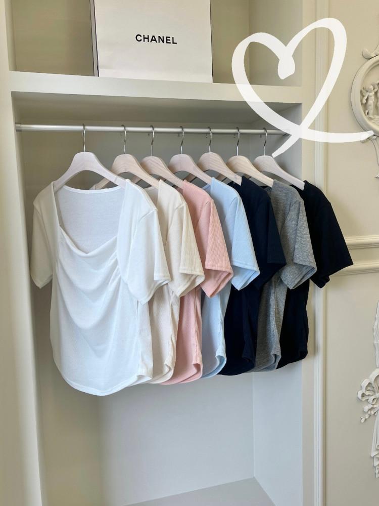 157 [MADE] 롱ver 승모근삭제2탄 볼레로 반팔 티셔츠 7color