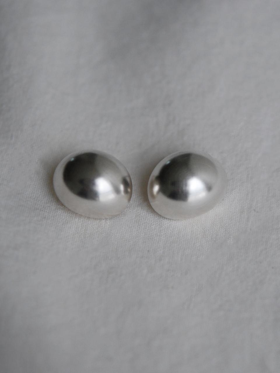 Cloudy volume silver earrings