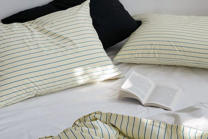 라임레몬 고밀도 코튼 스트라이프 이불커버세트 SS Q