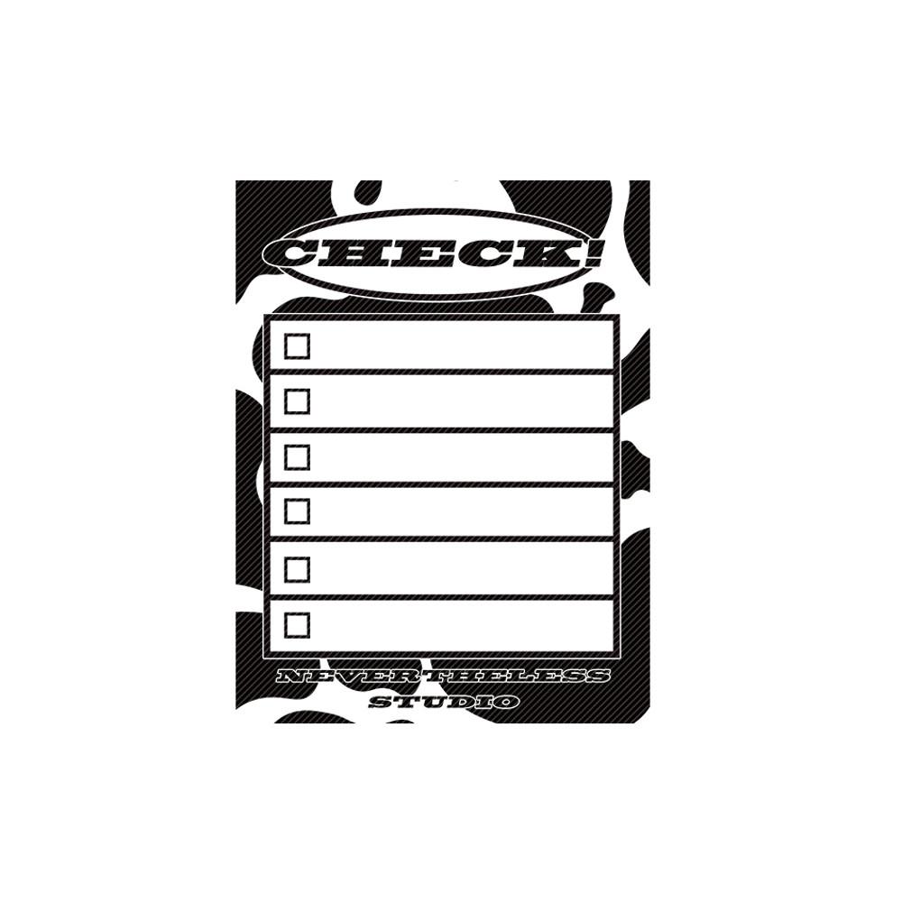 [네버더레스] Black check memo
