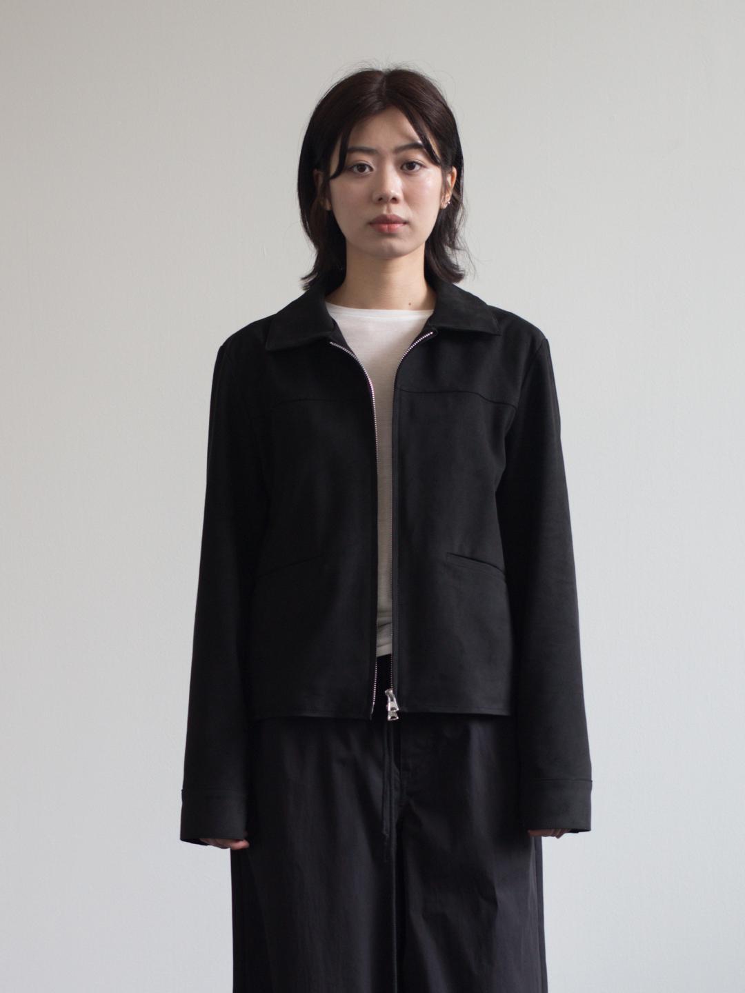 tangle suede jacket (black)