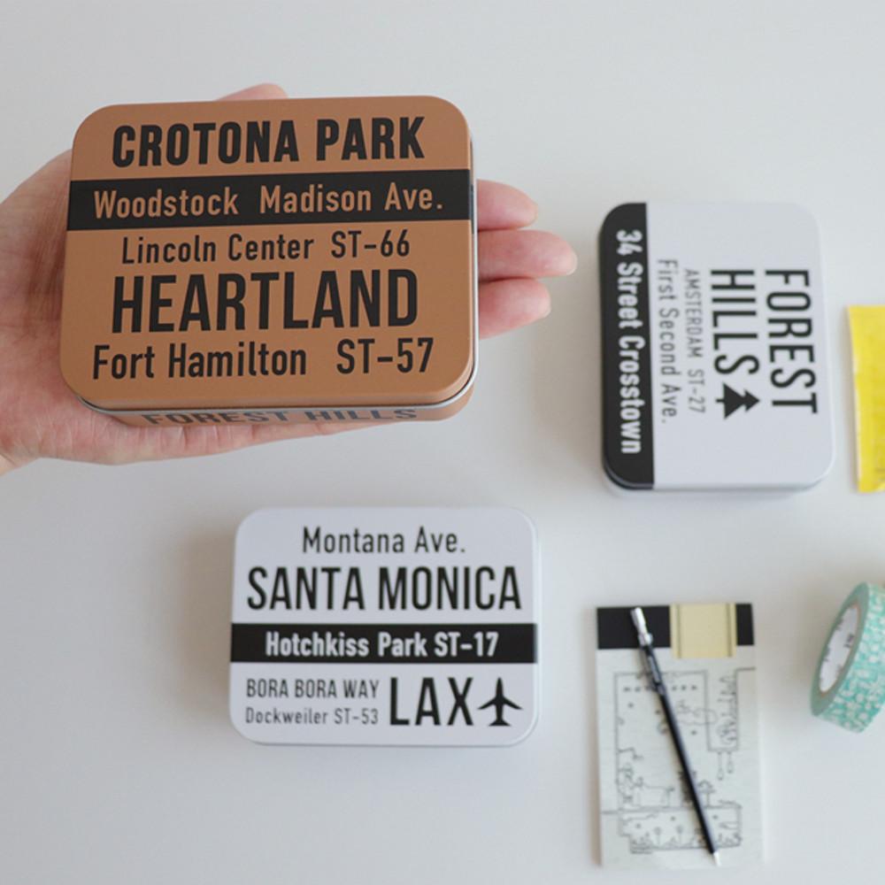 브릭 소품정리 직사각형 틴케이스