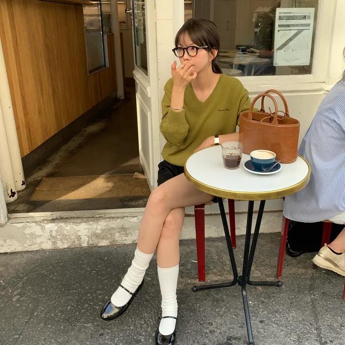 Roe V-Neck Knit - Olive