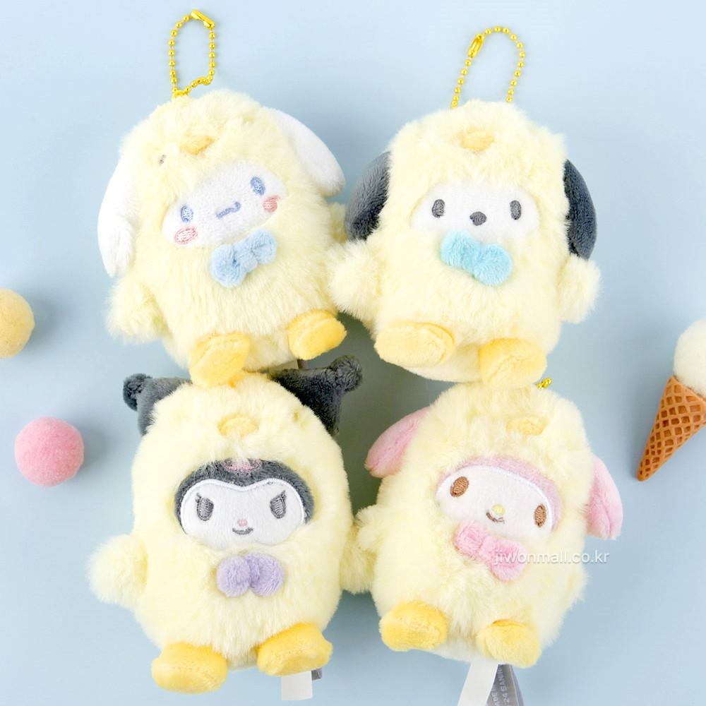 산리오키링 시나모롤 포차코 헬로키티 쿠로미 마이멜로디 병아리 인형 키링 가방고리 8cm