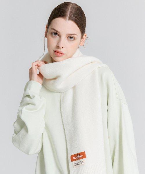 RC 울터치 니트 머플러 아이보리