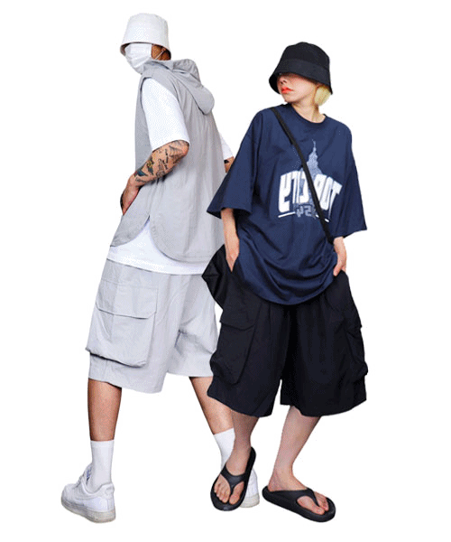 나일론 버뮤다 카고 팬츠